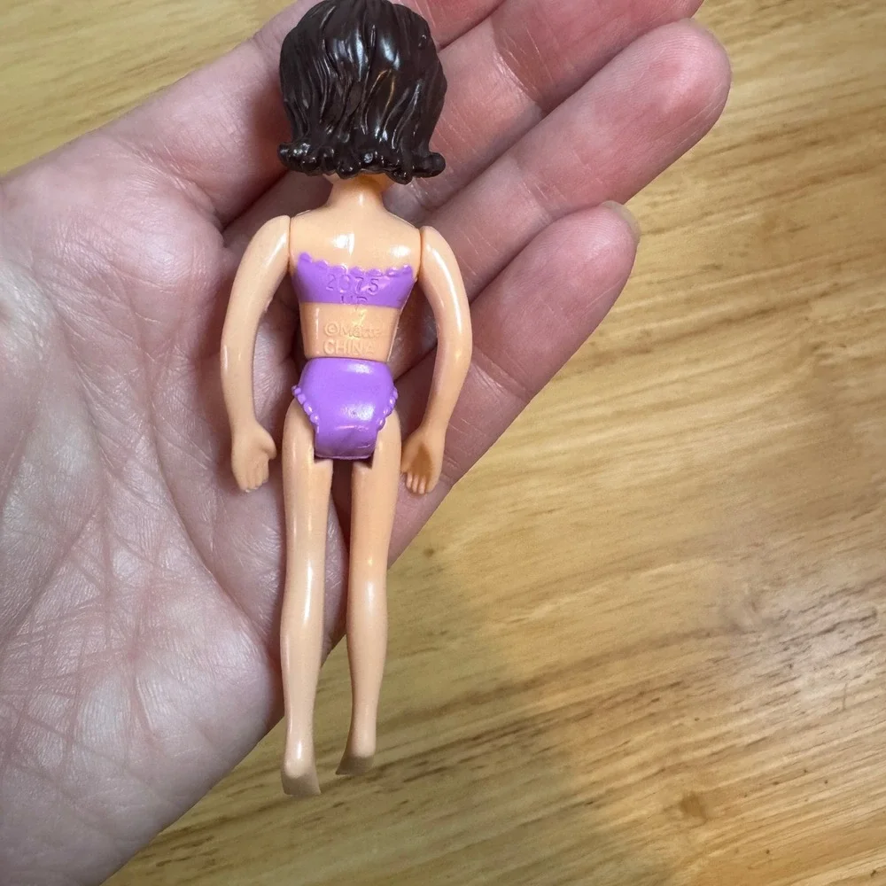 Polly‎ Pocket Doll Purple Bikini 2005 Mattel Beach Vacation Play